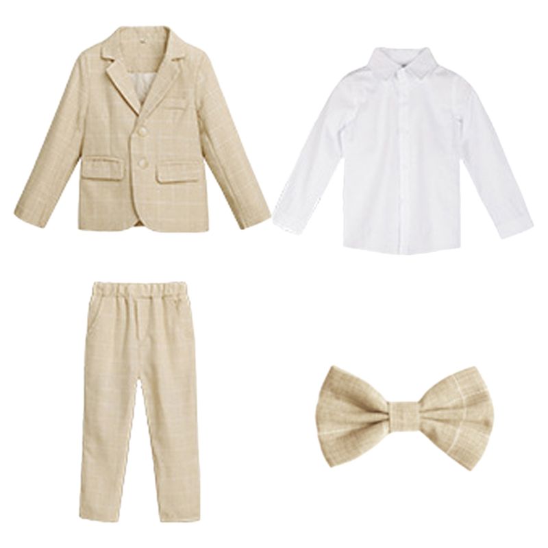 Sugar Rush - 3pc-set - Boys Full Sleeves Party Wear - Beige