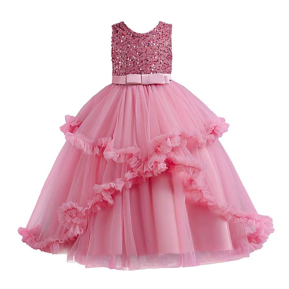 Sugar Rush - Embellished V-Neck Party Dress - Pink