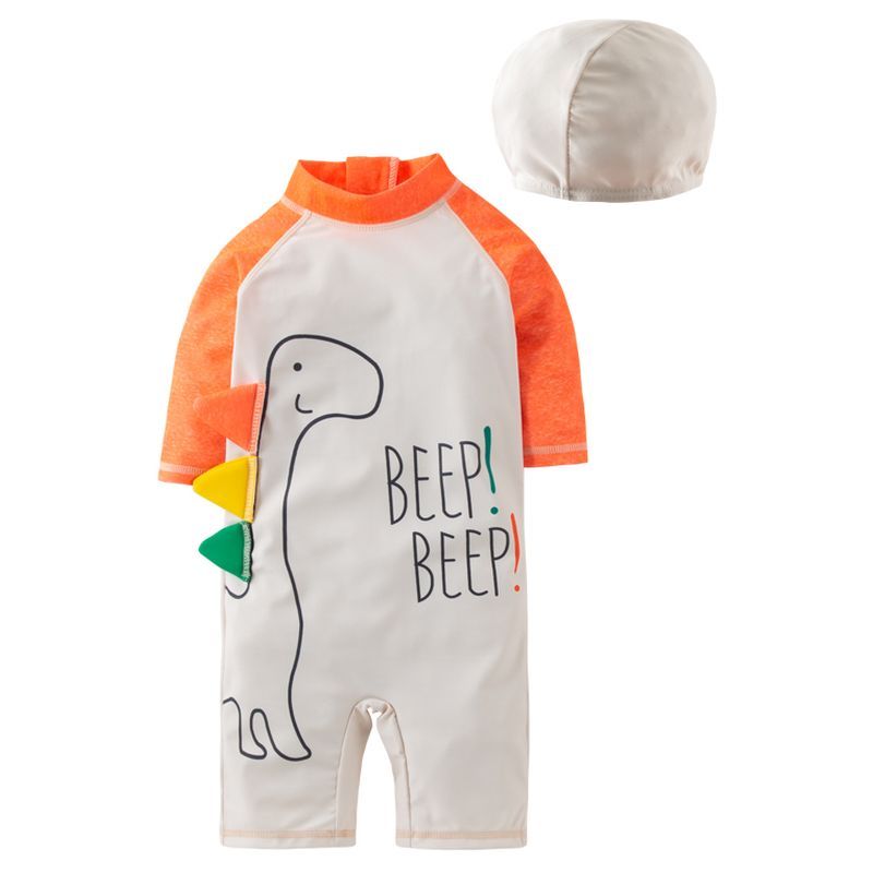 Sugar Rush - Dino Beep Beep Swimwear - Orange