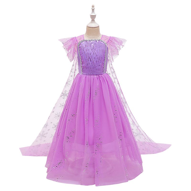 Sugar Rush Embellished Round Neck Sleeveless Dress - Purple