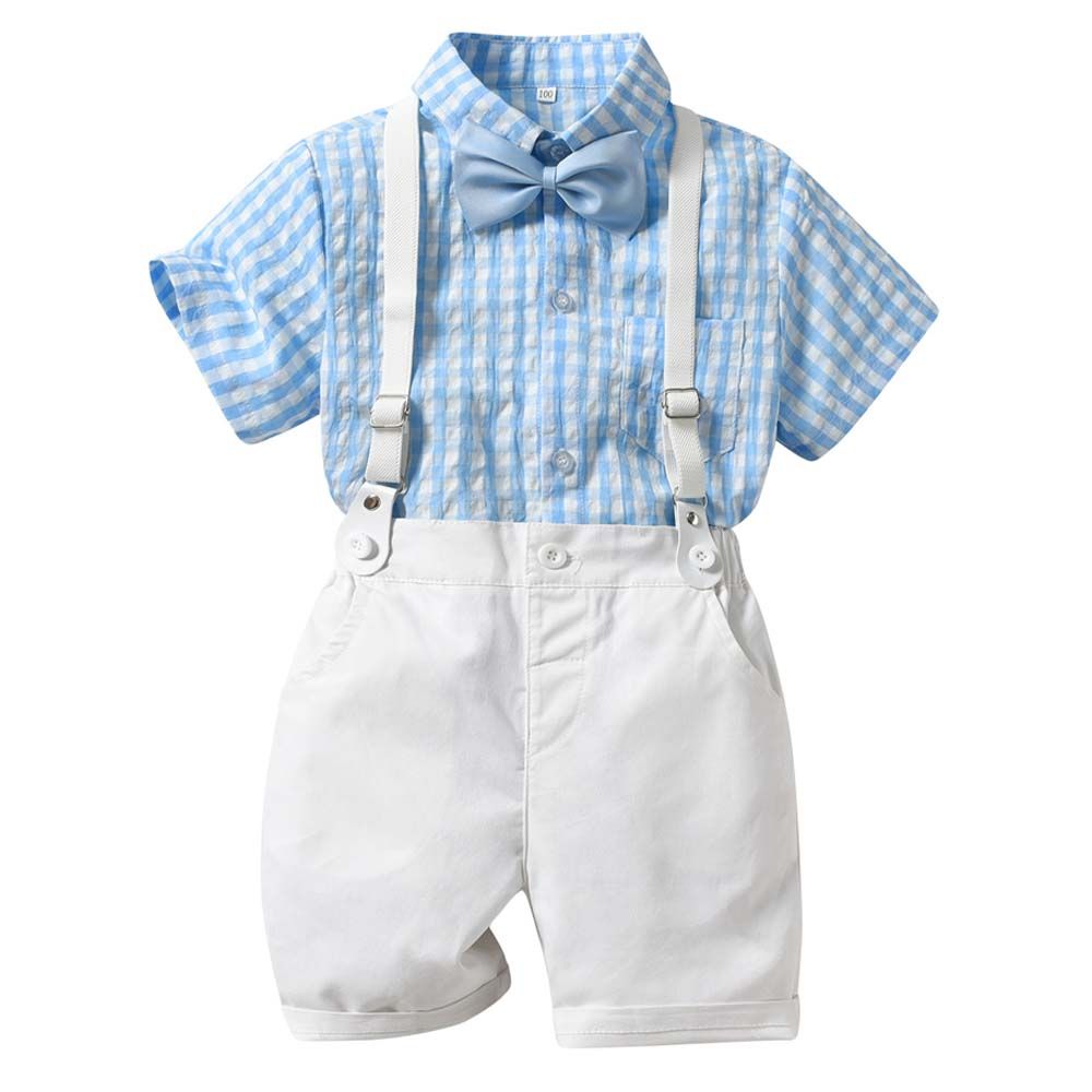 Sugar Rush - 2Pc-Set - Short Sleeves Shirt & Shorts - Blue