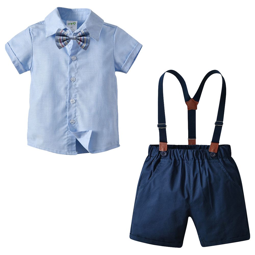 Sugar Rush - 2pc-Set - Short Sleeves Shirt & Pants - Blue