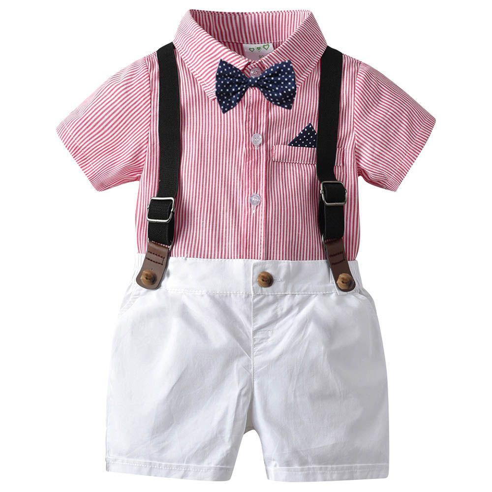 Sugar Rush - 2pc-Set - Short Sleeves Shirt & Pants - Pink