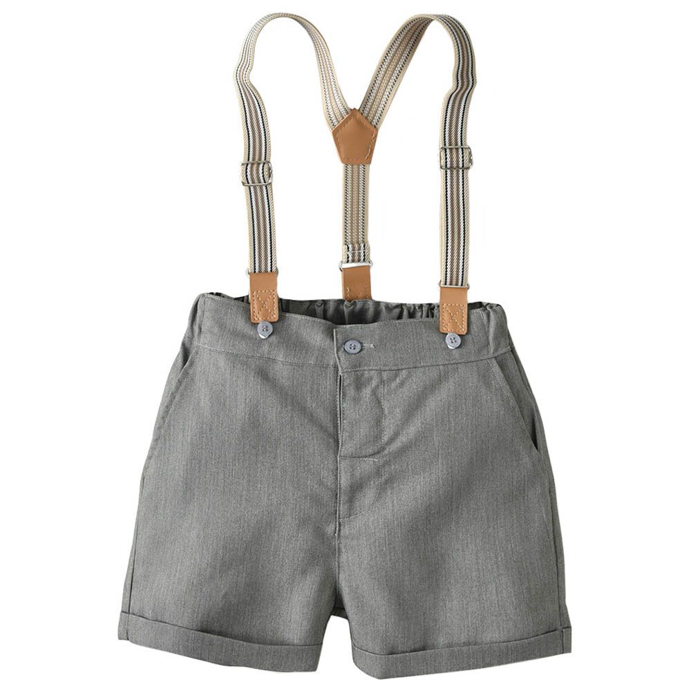 Sugar Rush - Shorts With Suspenders - Grey