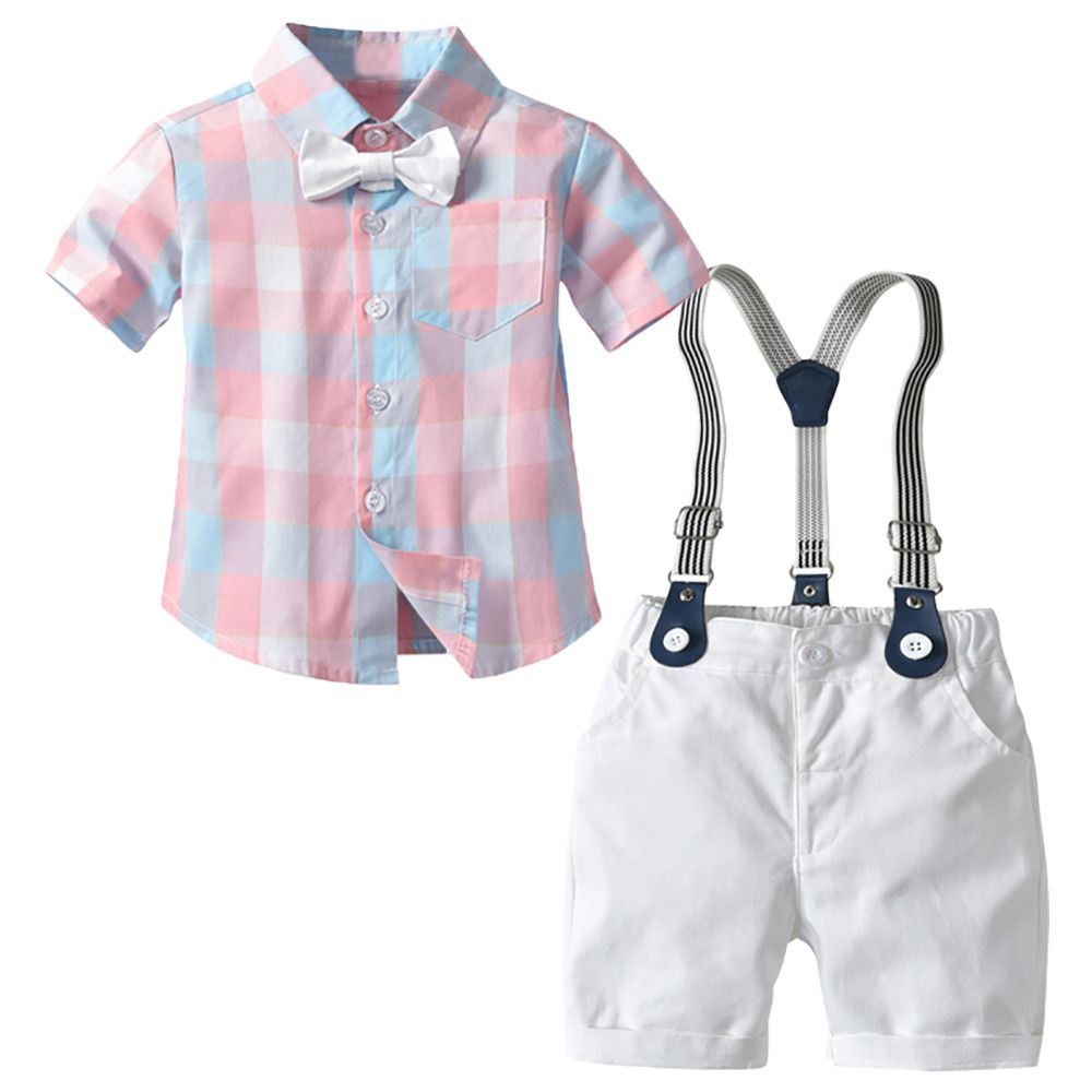 Sugar Rush - 2pc-Set - Short Sleeves Shirt & Shorts - Pink