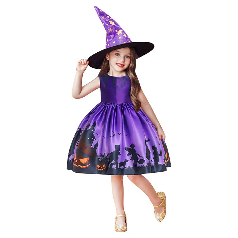 Super Cute - Jack-O'-Lantern Party Dress - Purple