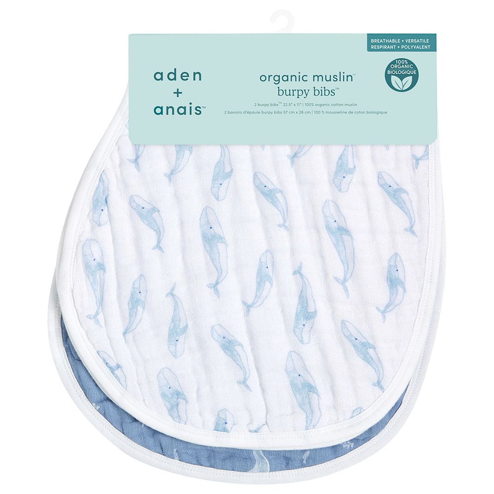 Aden + Anais - Organic Muslin Burpy Bib - Pack of 2 - Oceanic