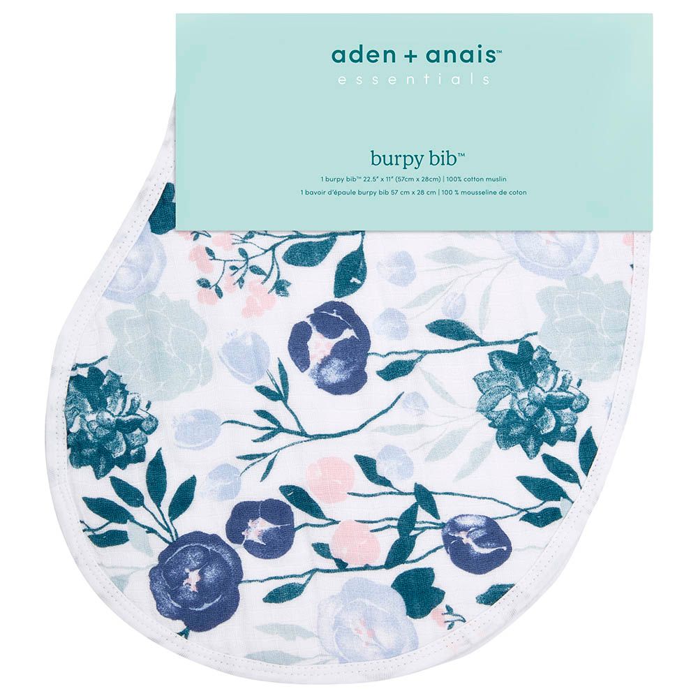 Aden + Anais - Essentials Cotton Baby Burpy Bib - Flowers Bloom