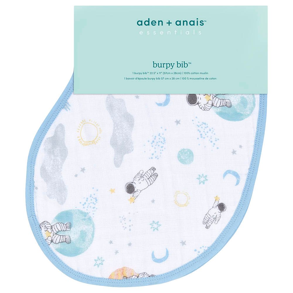 Aden + Anais - Essentials Muslin Baby Burpy Bib - Space Explorers