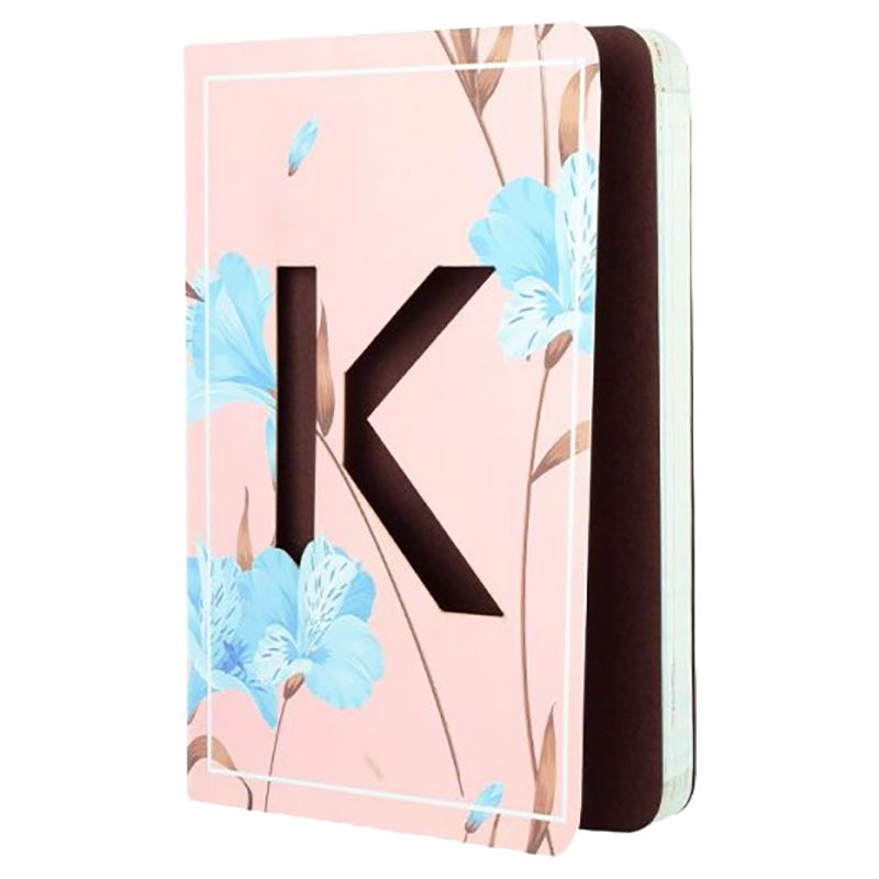 Doodle - Initial K Monogram Soft Bound B6 Diary - Pink