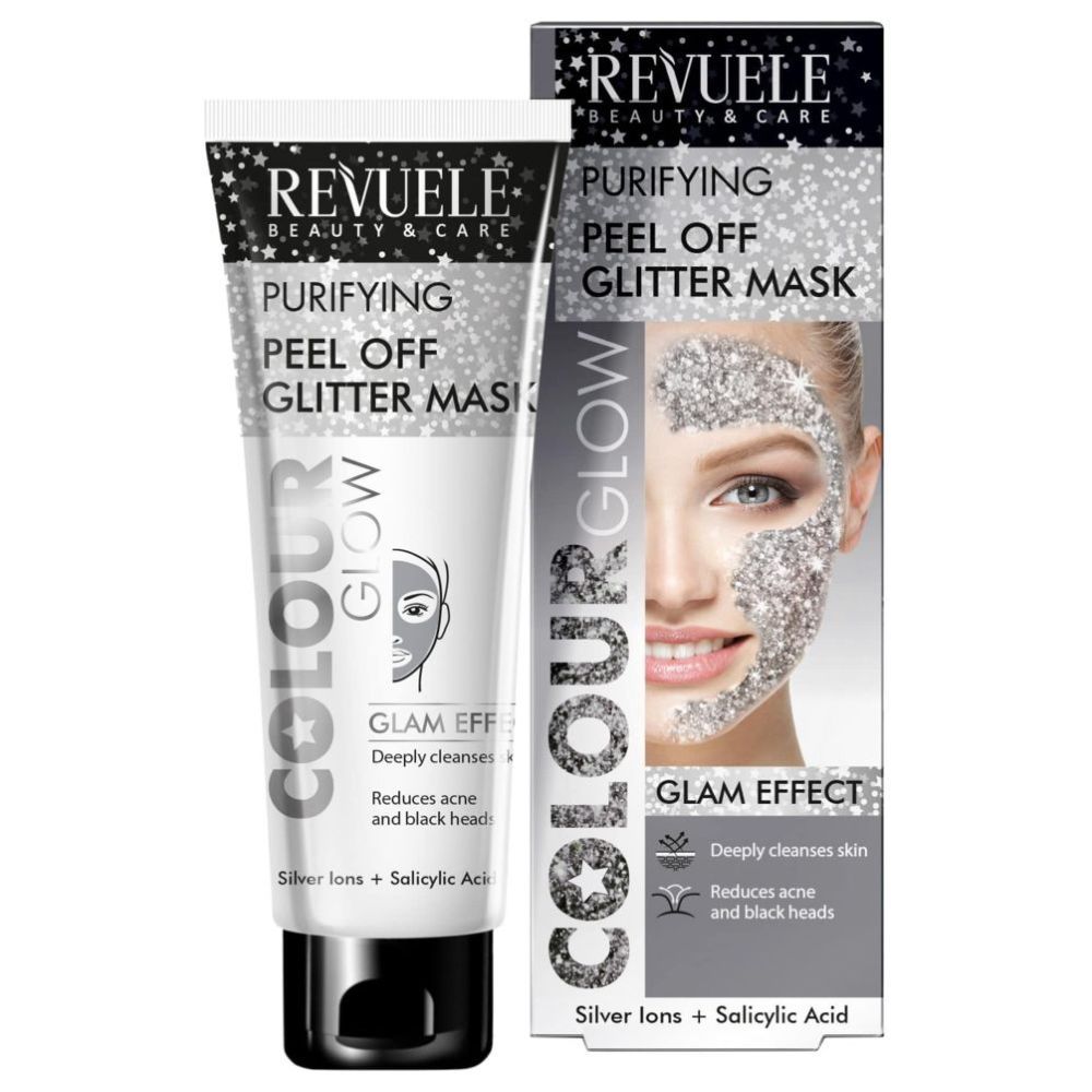 Revuele - Color Glow Silver Purifying Peel Off Glitter Mask 80ml