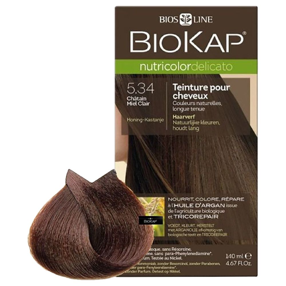 Biokap - Nutricolor Delicato 5.34 Honey Light Brown 140Ml