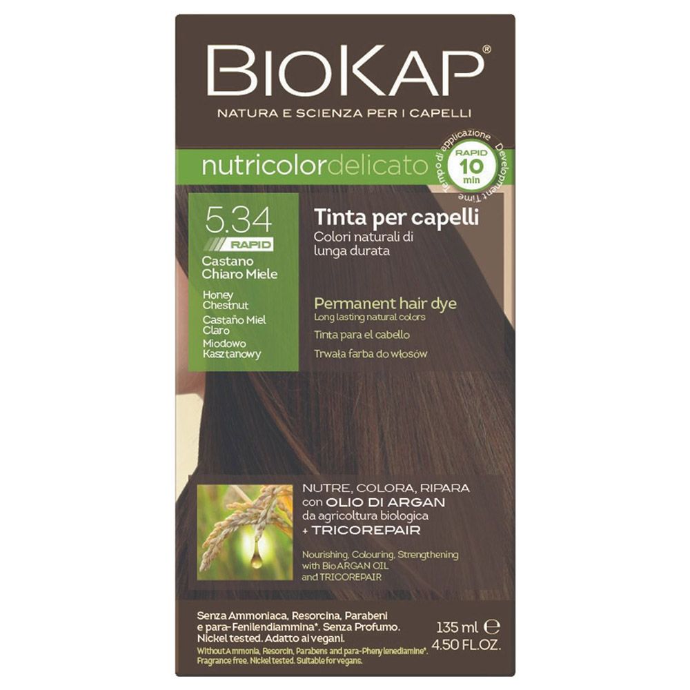 Biokap - Nutricolor Delicato Rapid 5.34 Honey Chestnut 135Ml