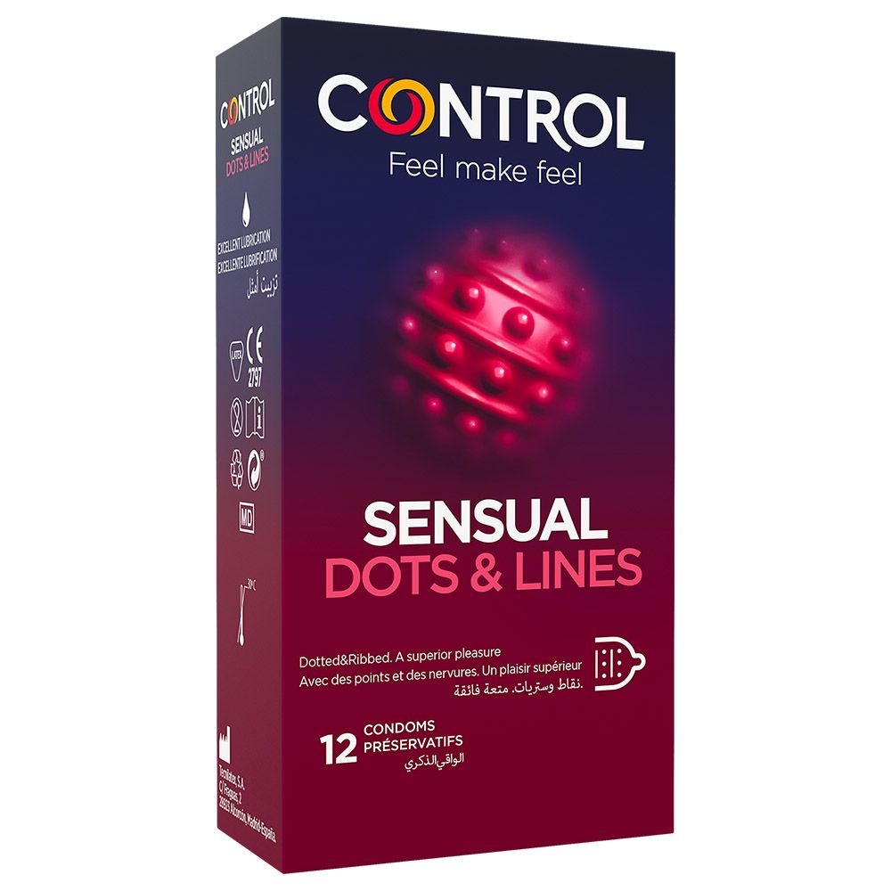 Control - Sensual Dots & Lines Condoms 12'S