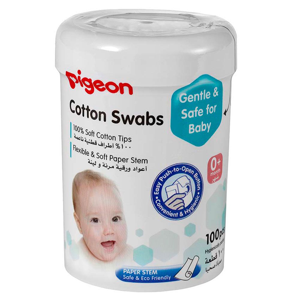 Pigeon - Cotton Swabs Soft Paper Stem 100 26548 