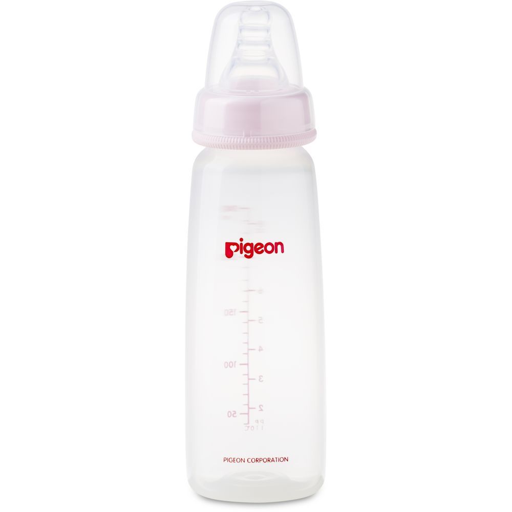 Pigeon - Plastic Feeding Bottle 240ml - Pink