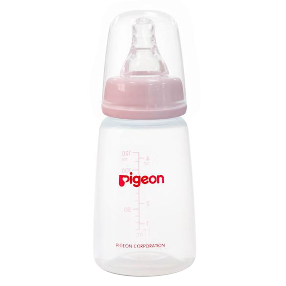 Pigeon - Plastic Feeding Bottle - 120ml - Pink