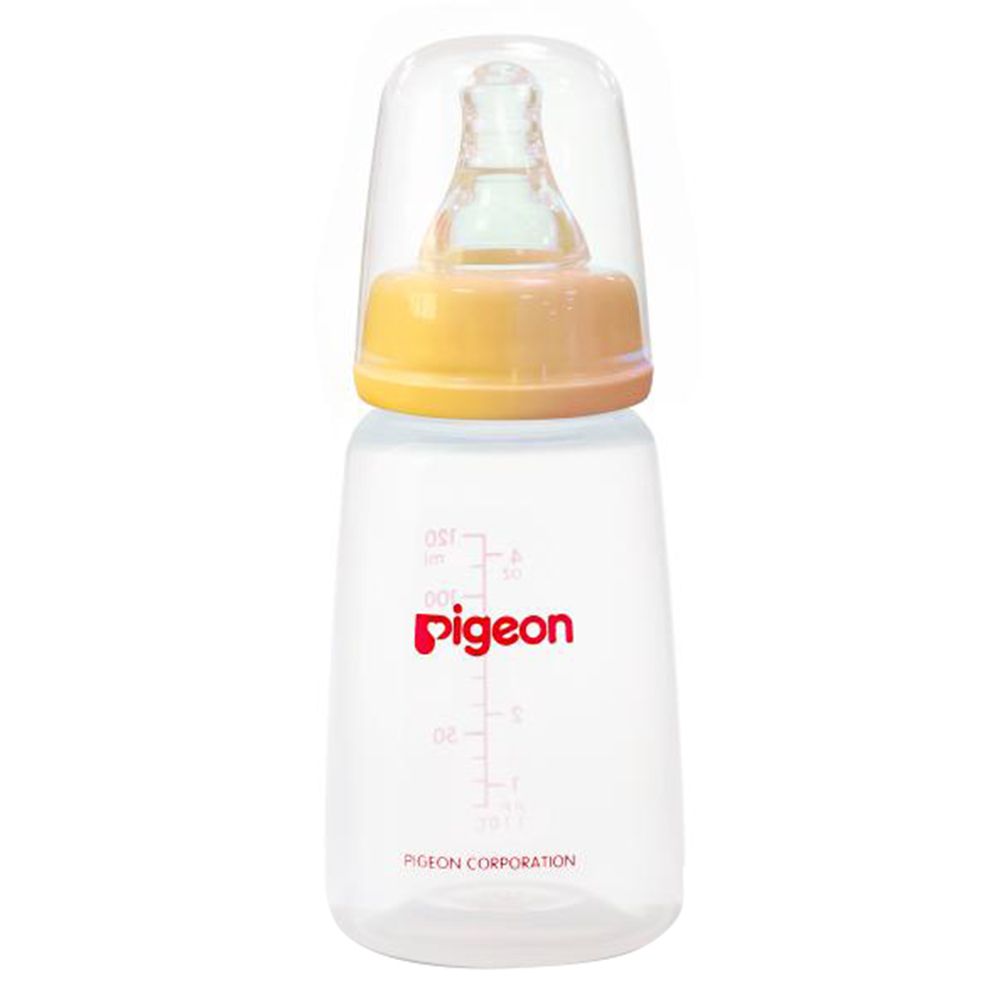 Pigeon - Plastic Feeding Bottle 120ml - Yellow