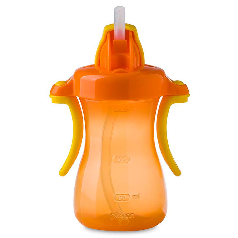 Pigeon - Petite Straw Bottle Hanging Type 150ml - Orange