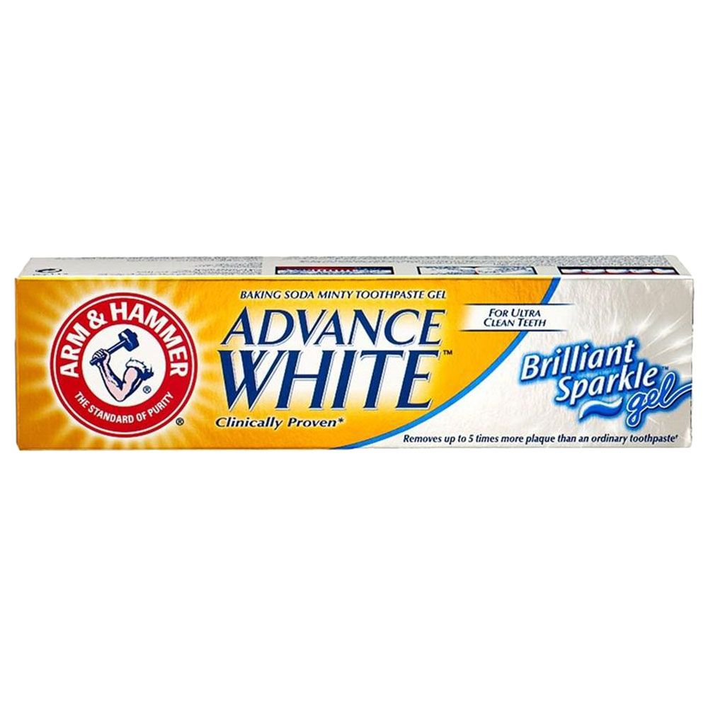 Arm and Hammer White Brilliant Sparkle Gel ToothPaste 115g