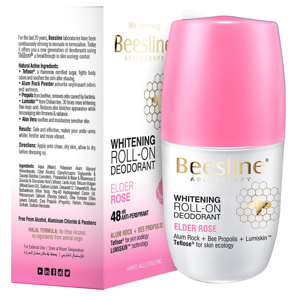 Beesline Whitening Roll-On Fragranced Deo Elder Rose 50ml