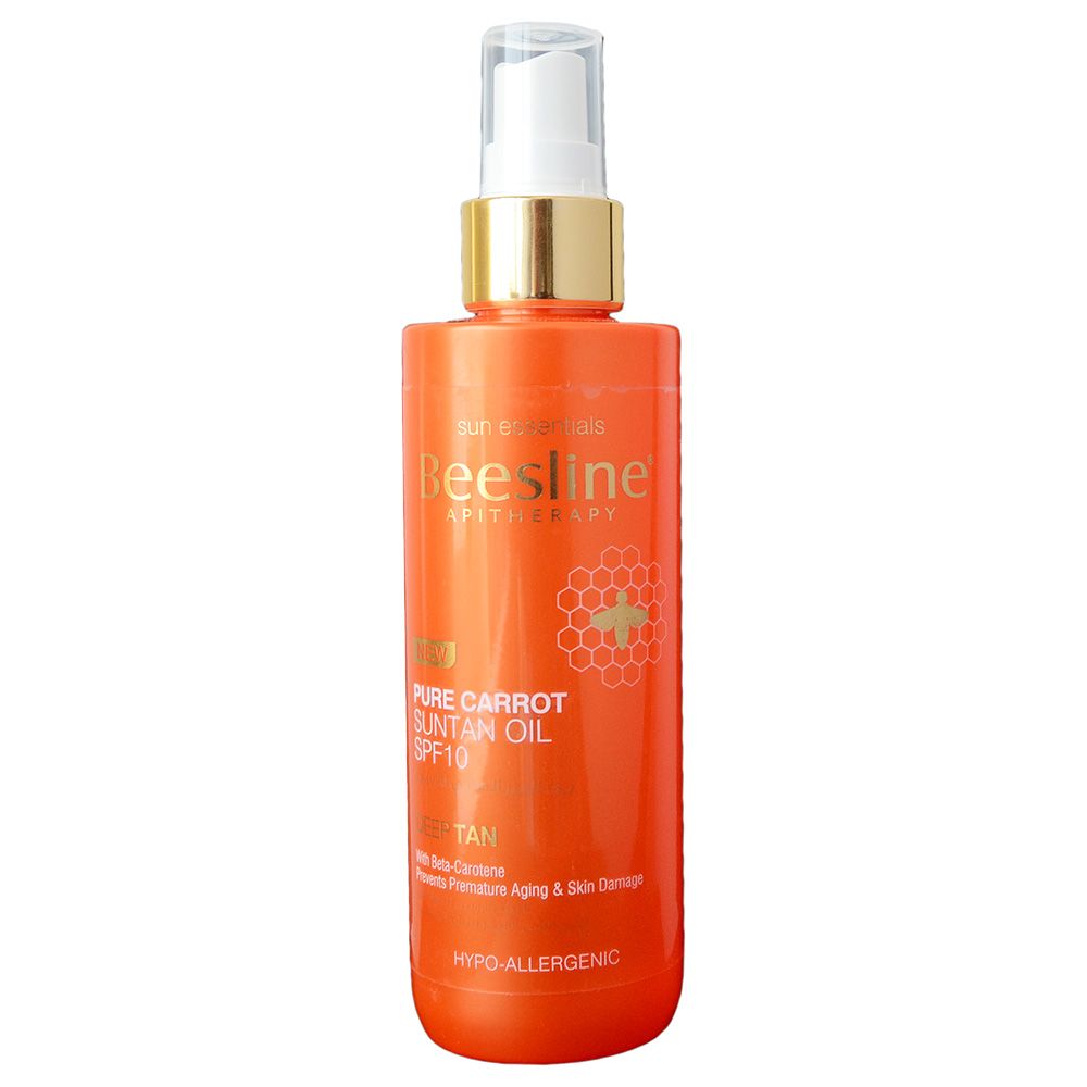 Beesline Pure Carrot Suntan Oil 200ml SPF 10