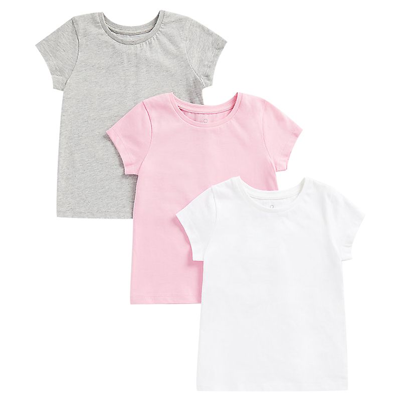 Mothercare - 3pc-Set - Girls Round Neck T-shirt