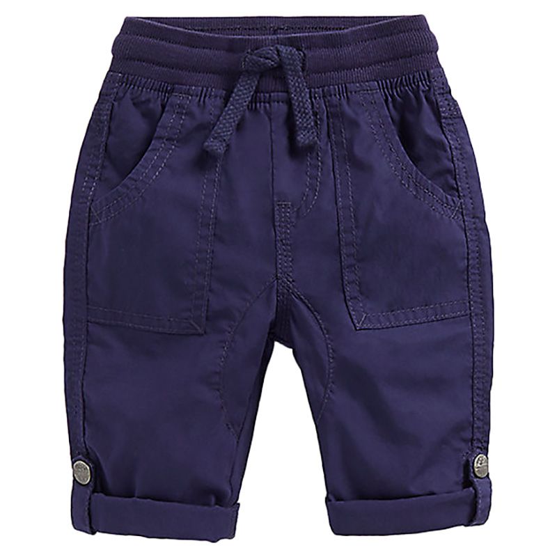 Mothercare - Poplin Roll-Up Trousers - Navy Blue