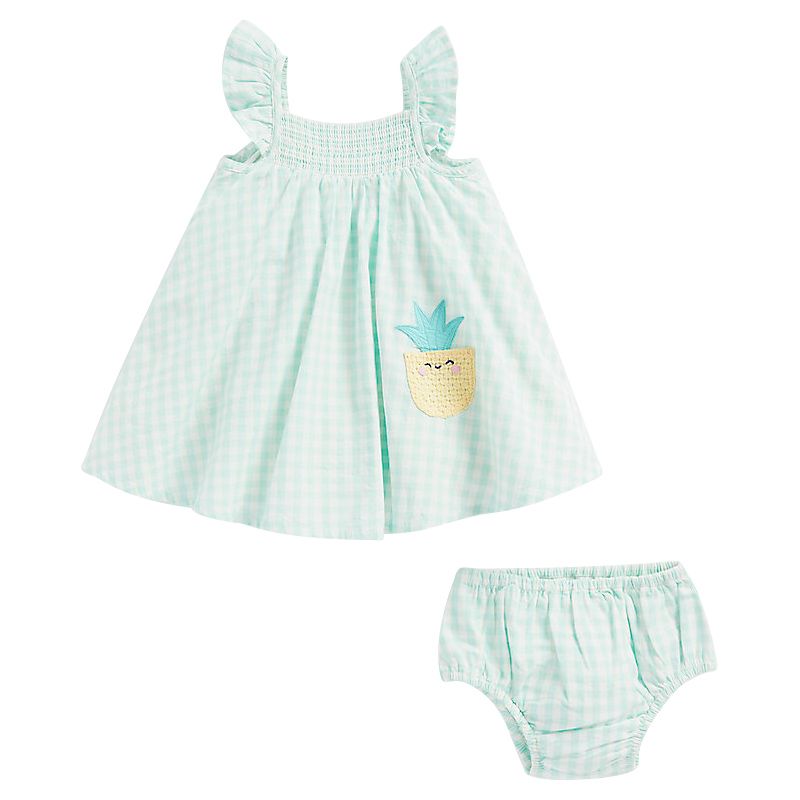 Mothercare - 2pc-Set - Gingham Dress & Knickers