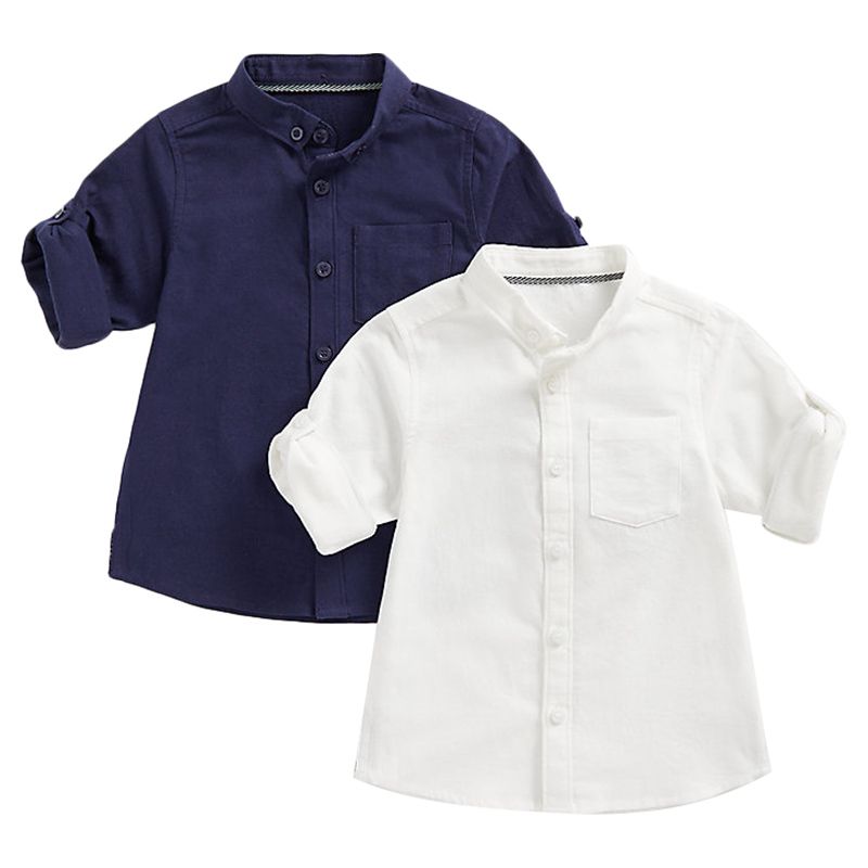 Mothercare - 2pc-Set - Boys Full Sleeves Shirt - Navy