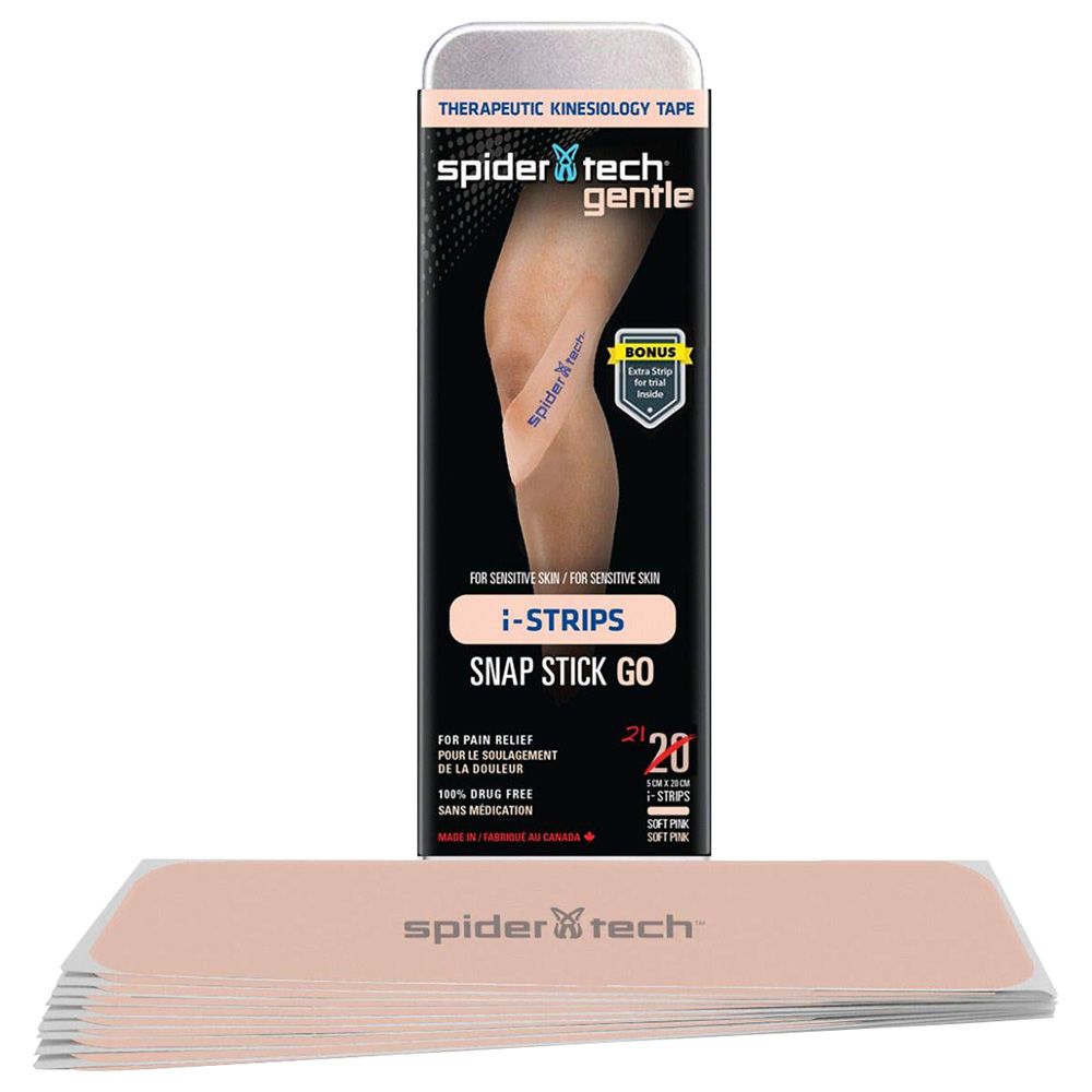 Spidertech - Kinesiology Tape UNIVERSAL I Strips 20 Pack Tin