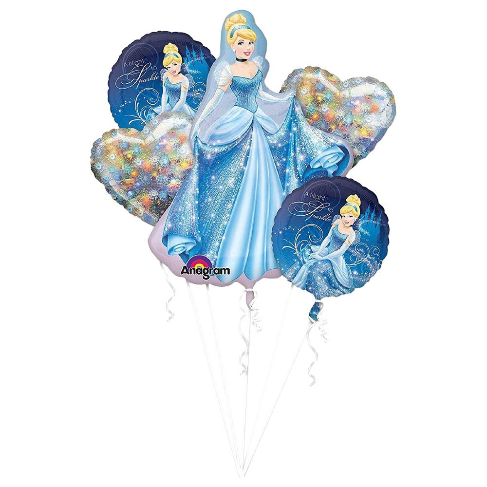 Anagram - Cinderella Balloon Bouquet - 5pcs