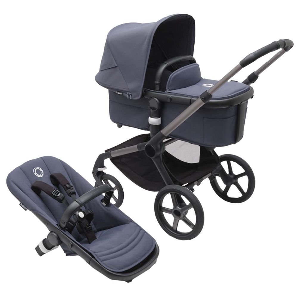 Bugaboo - Fox 5 Complete Stroller - Graphite/Stormy Blue