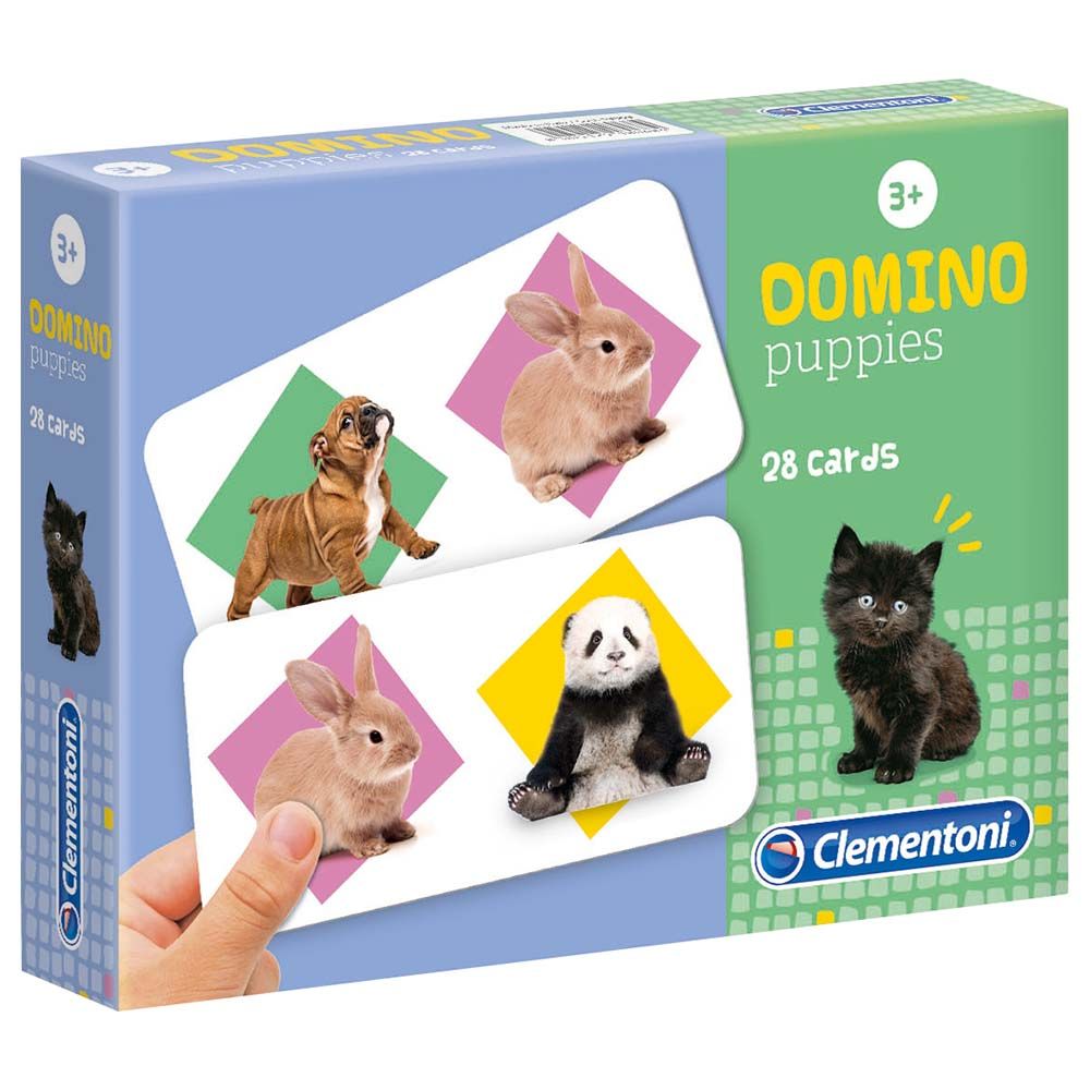 Clementoni - Domino Pocket Puppies