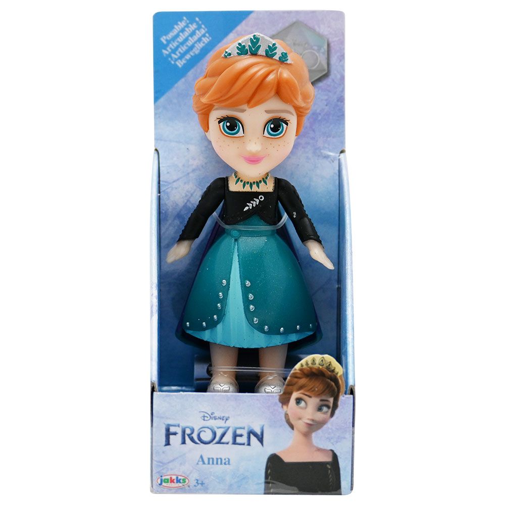 Disney - Mini Princess Doll - Anna In Green Dress - 3-Inch