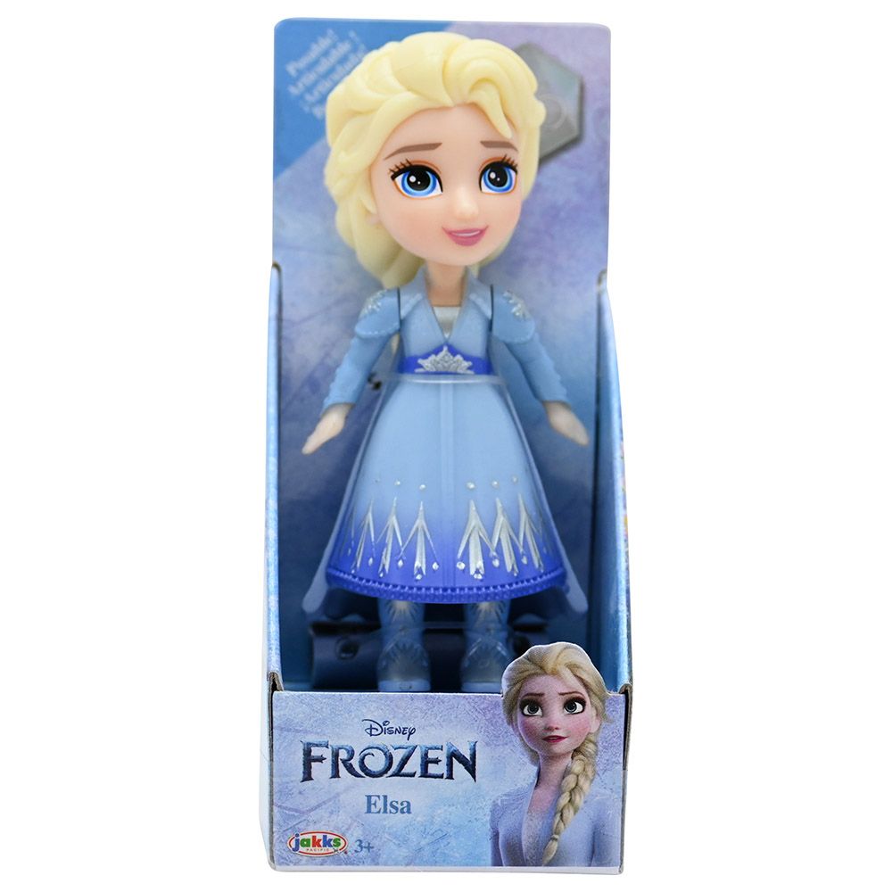 Disney - Mini Princess Doll - Elsa In Blue Dress - 3-Inch