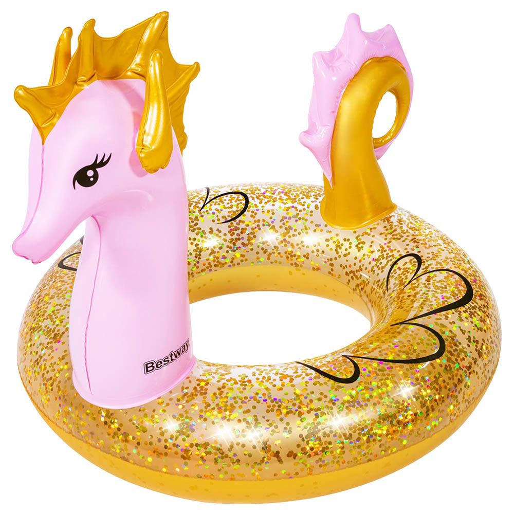 Bestway - Gliter Seahorse Swim Ring - 115 x 104 cm - Inflatable Pool Ring