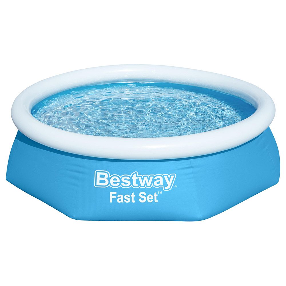 Bestway - Fast Set Round Inflatable Pool Set 244 x 61 cm - Blue