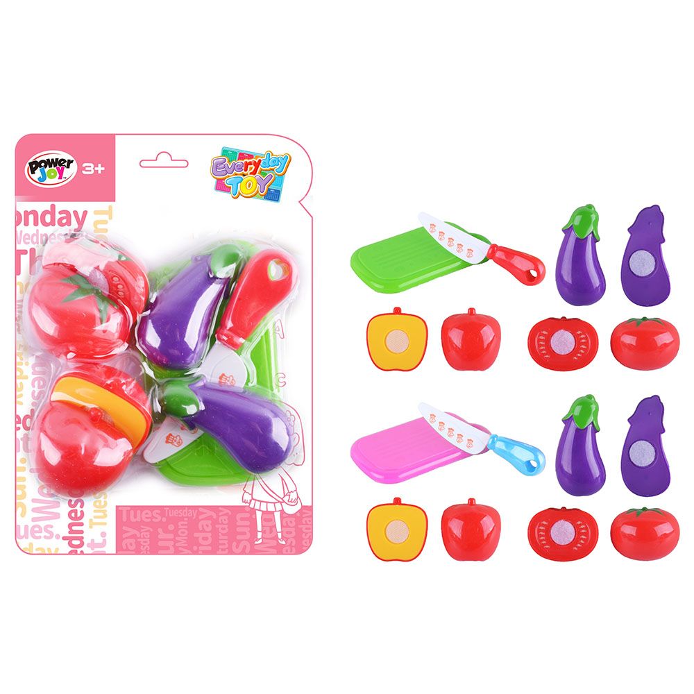 Power Joy - Everyday Toy Fruit & Vegetable Set - Assorted 1pc