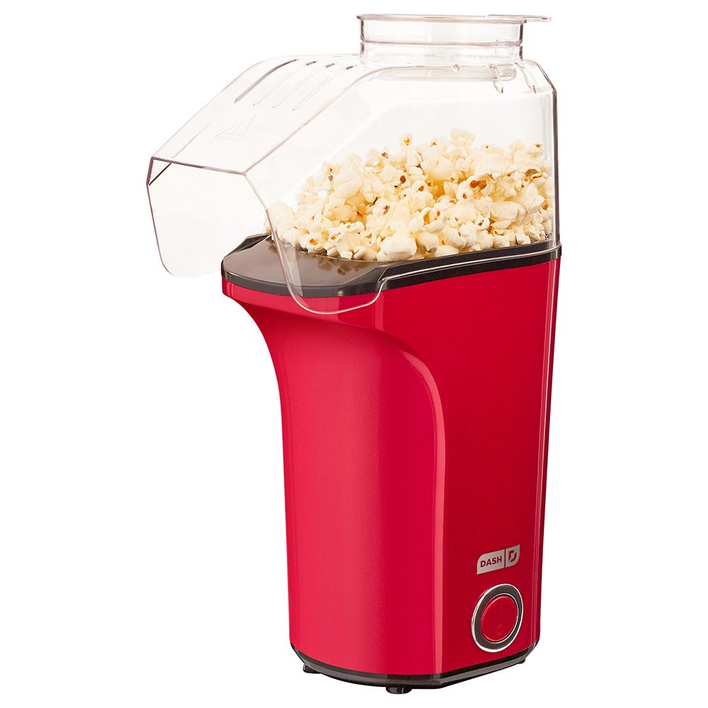 Dash Hot Air Popcorn Maker W/ Measuring Cup 16 Cups, Red