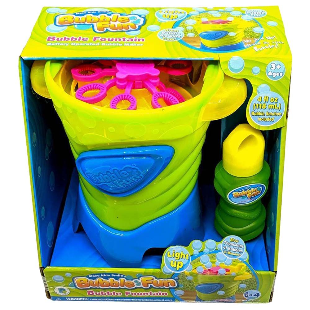 Power Joy - Bubble Fountain Lights Up Battery Operated 4Oz