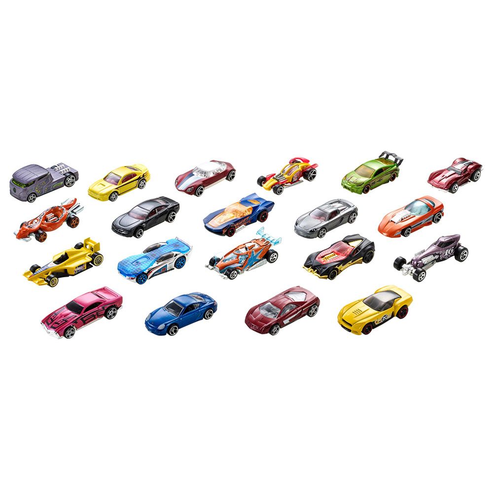 Hot Wheels - 1/64 Toy Sports & Race Vehicles - Pack of 20