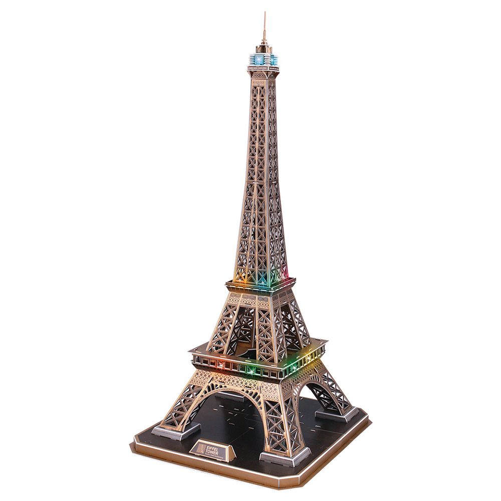 CubicFun - 3D Puzzle LED Eiffel Tower Battery Operated 84pc