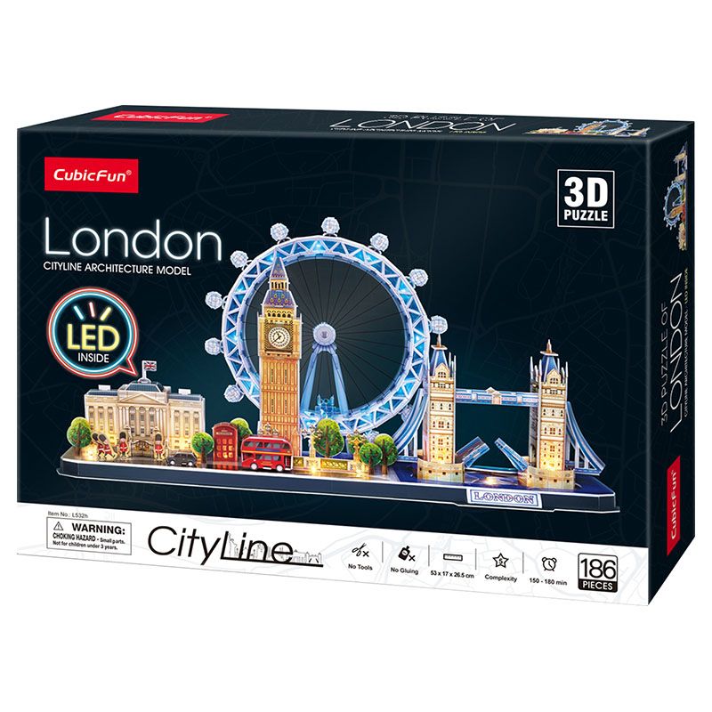 Cubicfun - City Line London Battery Operated 3D Puzzle 186pcs