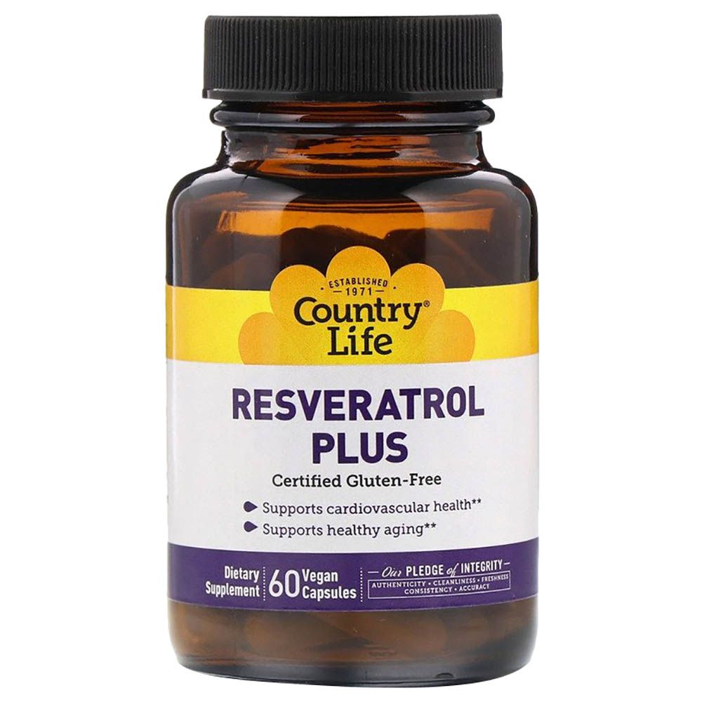 Country Life - Resveratrol Plus Vegan Capsules 60's