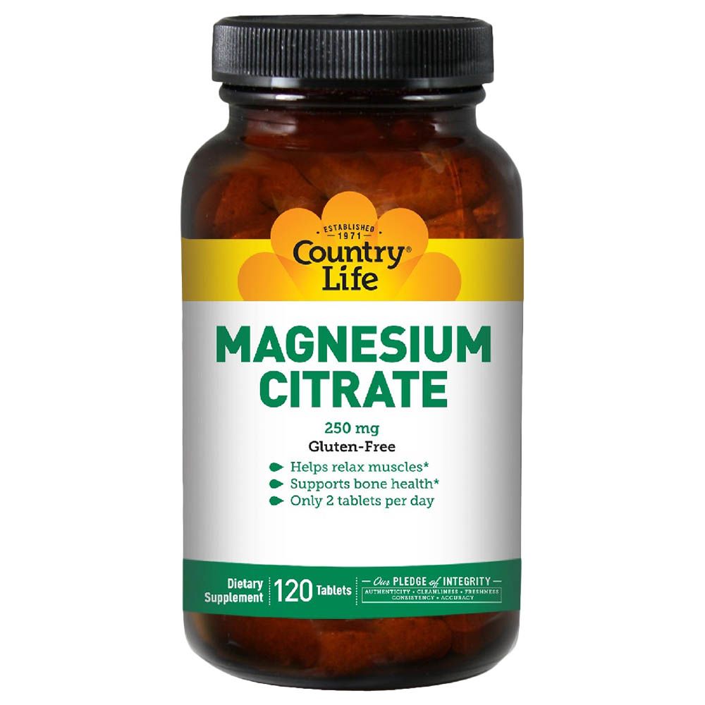 Country Life - Magnesium Citrate 250mg Tablets 120's