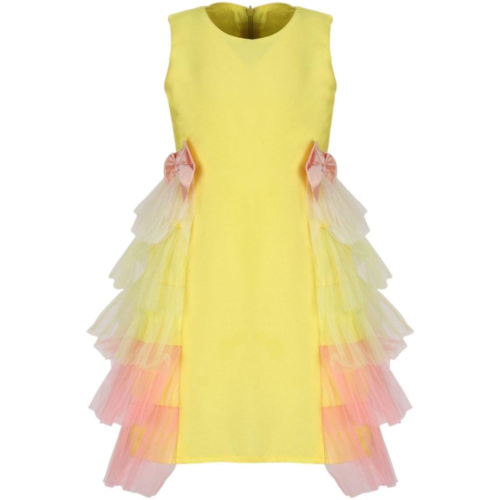 A Little Fable - Yellow Shaded Deep Bloom Dress