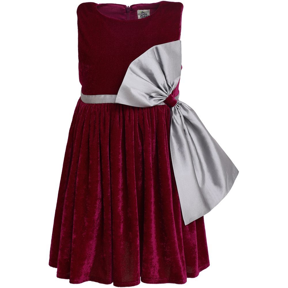 A Little Fable - Silver Bow Dress