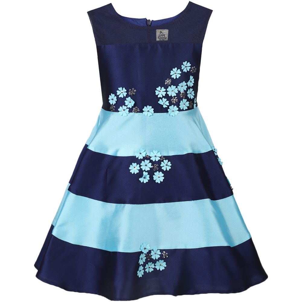 A Little Fable - Blue Hibiscus Dress