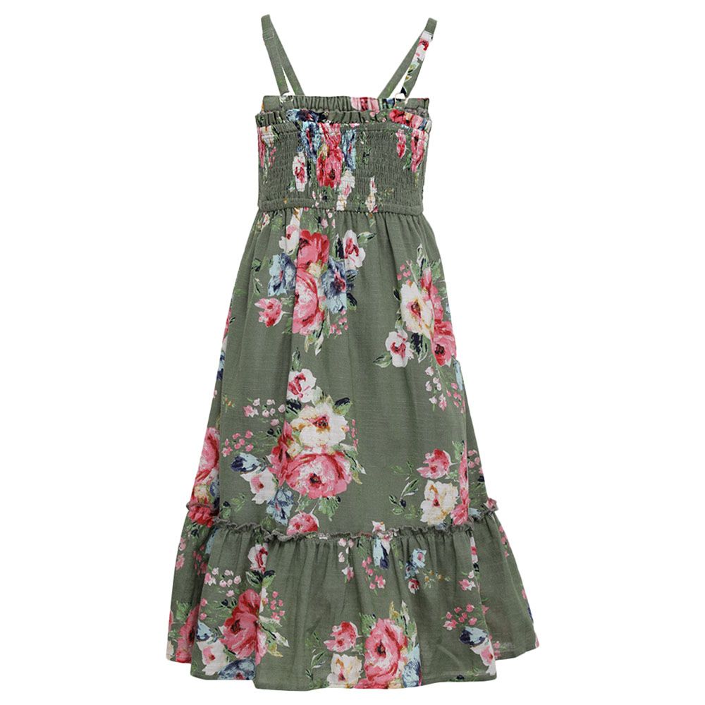 A Little Fable - Ellie Printed Dress - Green